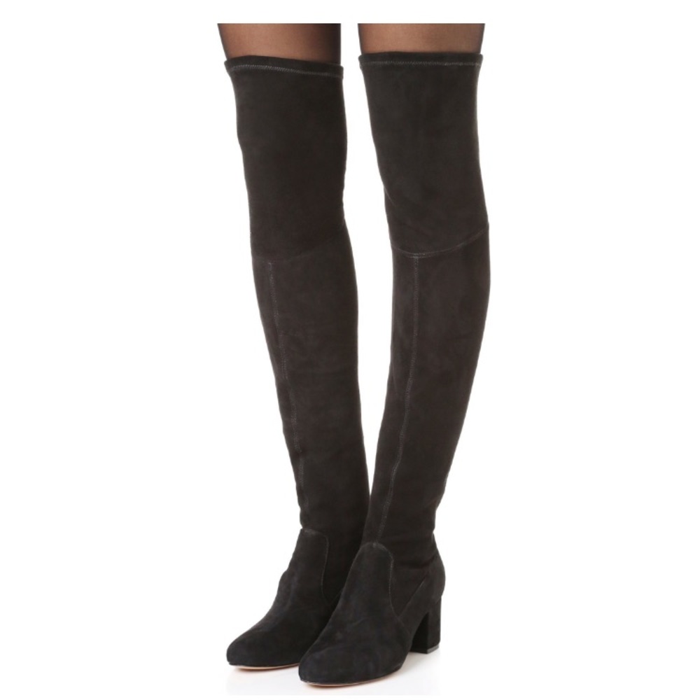 NWT SCHUTZ HEELED SUEDE BOOTS